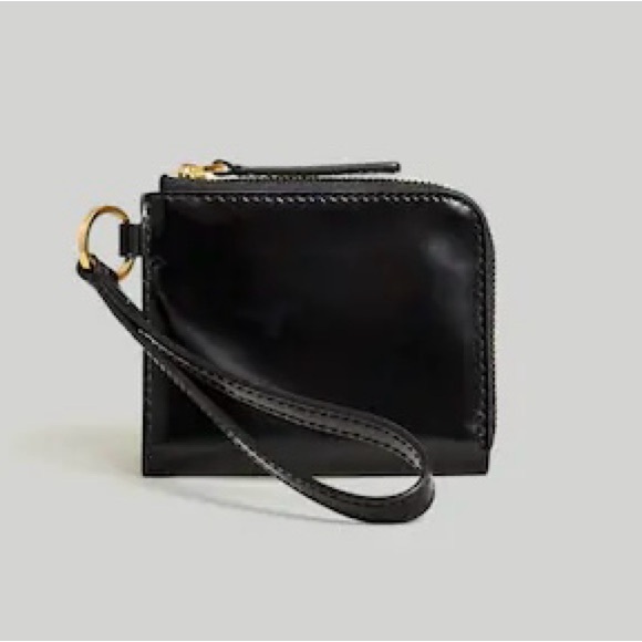 Madewell Black The Essential Small Zip Wallet Wristlet Zip Pouch NWT - Picture 5 of 5
